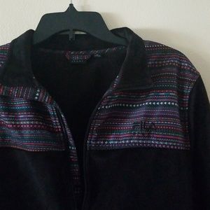 Black and printed Fila Zip Up